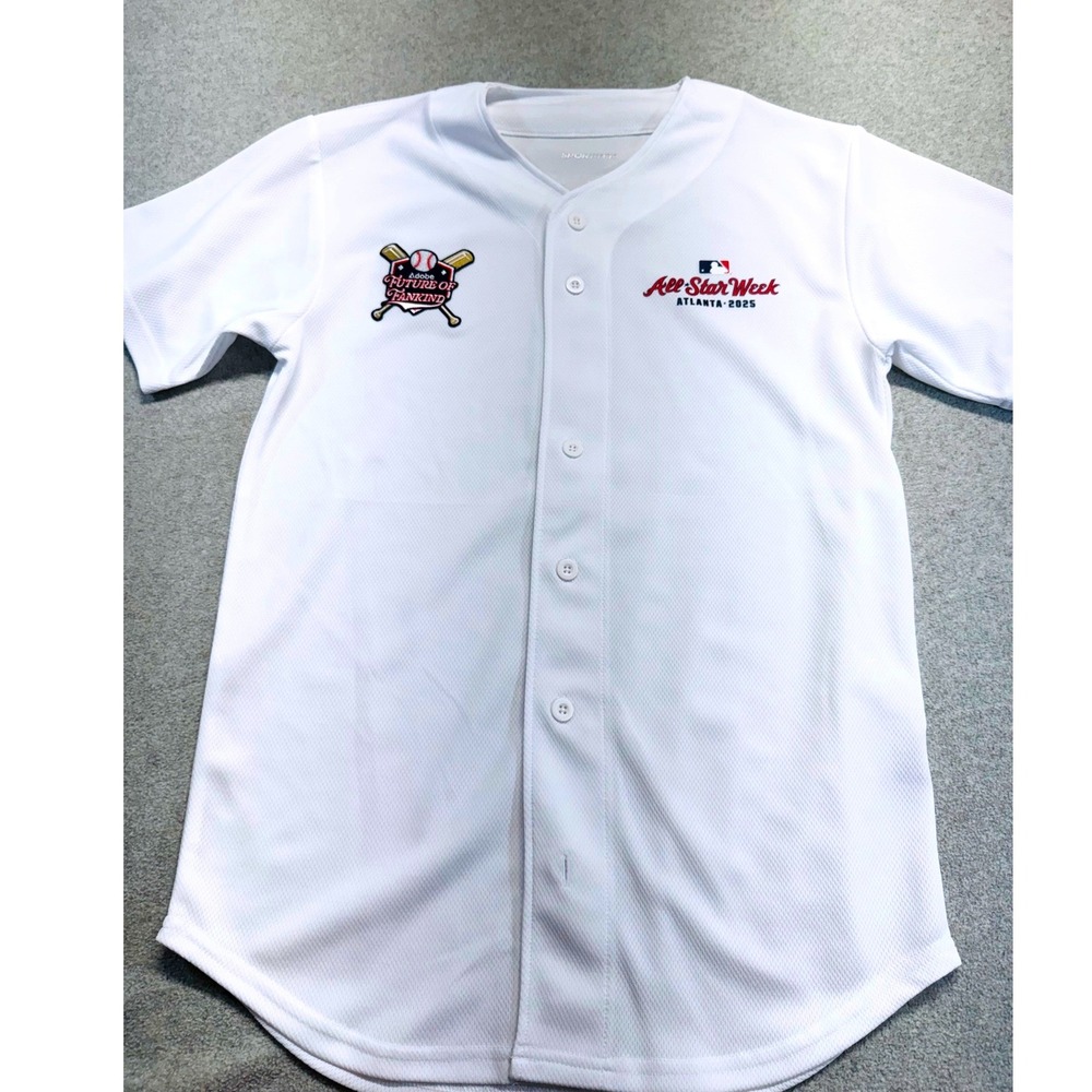 Sport-Tek Baseball Jersey Mens Small White MLB All Star Week Atlanta 2025